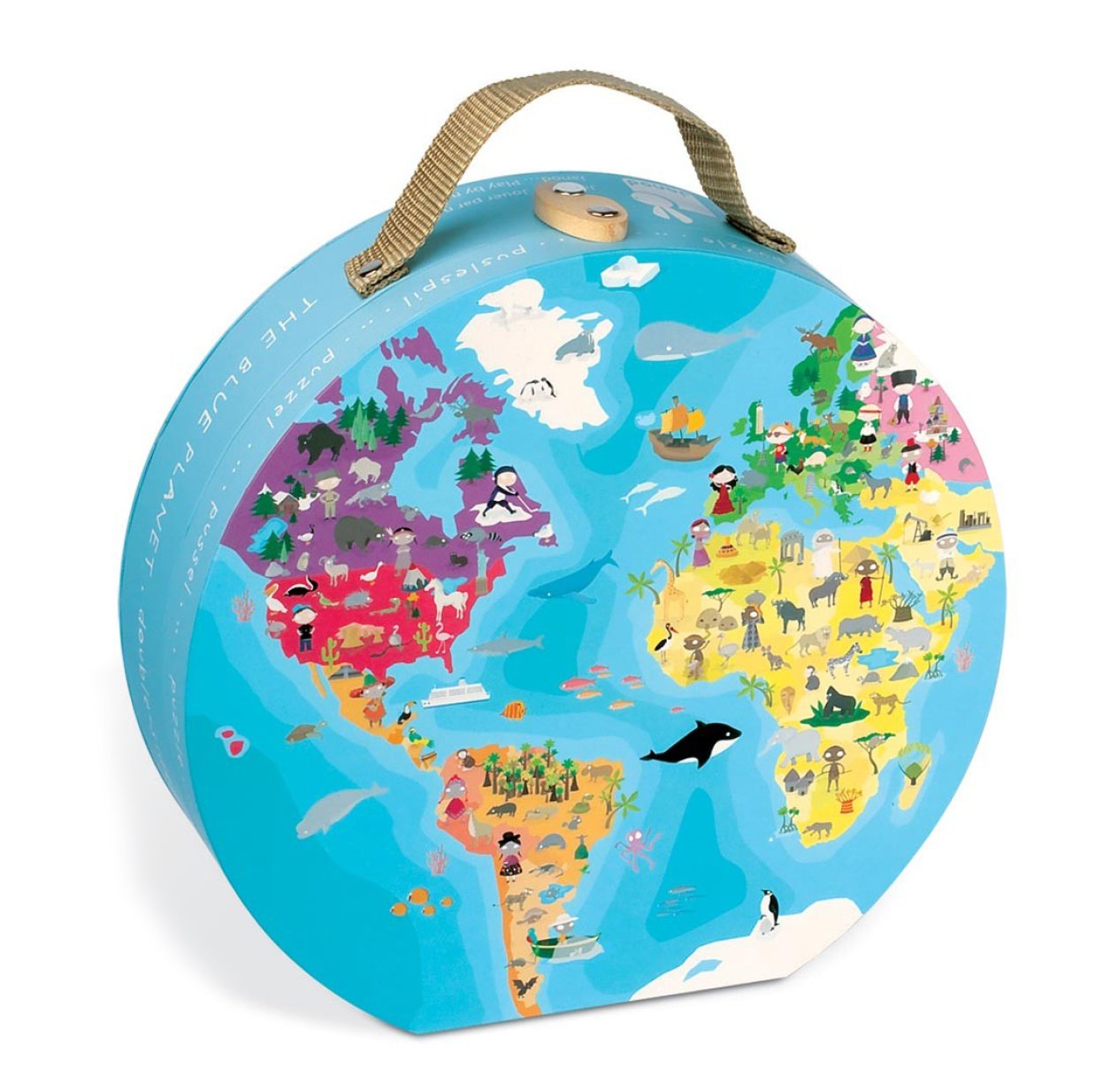 Puzzle rond recto/verso Planète Bleue